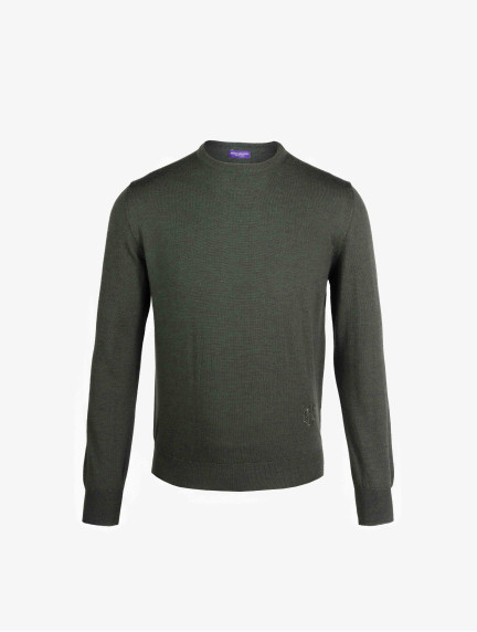 Patrick Hellmann CollectionGreen Pullover Round Neck 100% Woolimage620
